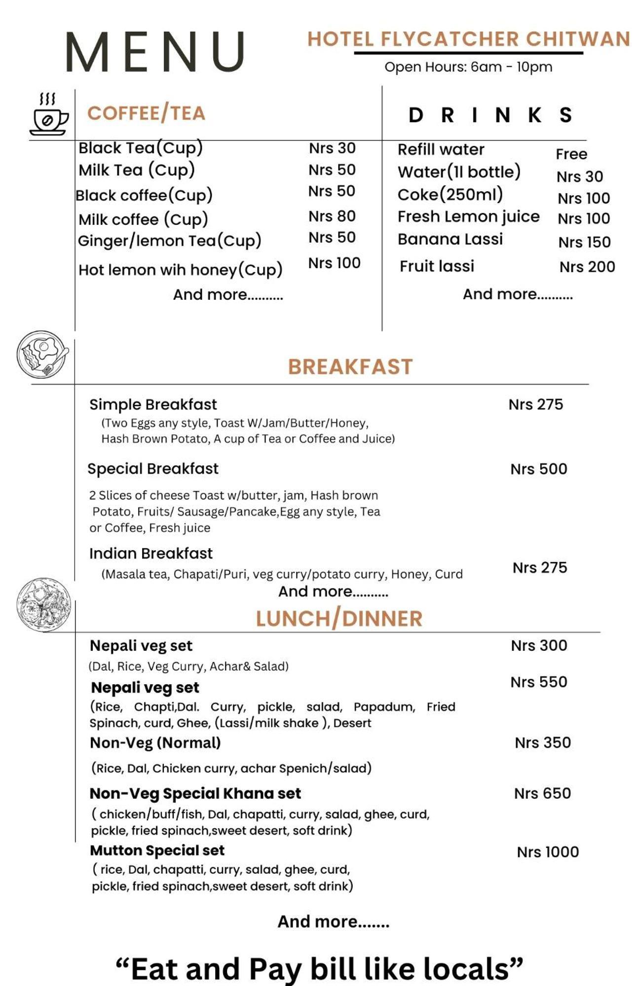 Hotel Flycatcher Chitwan- A Jungle Safari Home Sauraha Eksteriør bilde